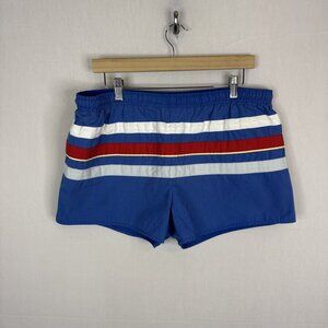 Vintage Woodward’s Sportswear Striped Gym Shorts Swimsuit Blue 70s‎ 80s
